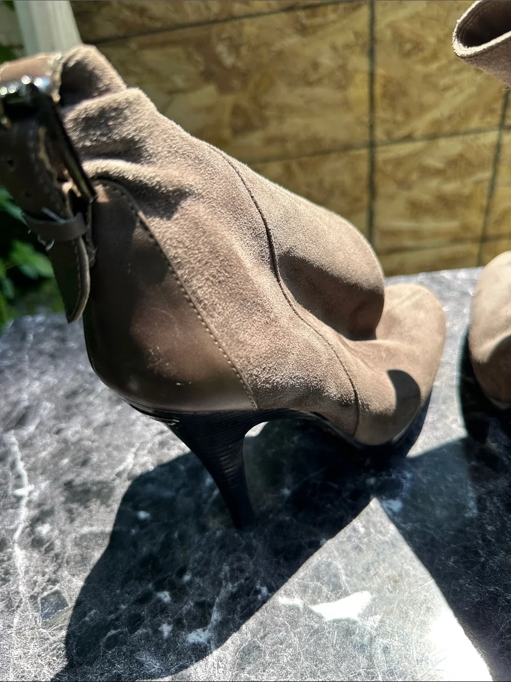 Michael Kors Fold-Over Suede Ankle Boots - Brown